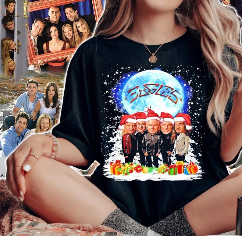 Eagles Band Chibi Santa Christmas Shirt woman shirt