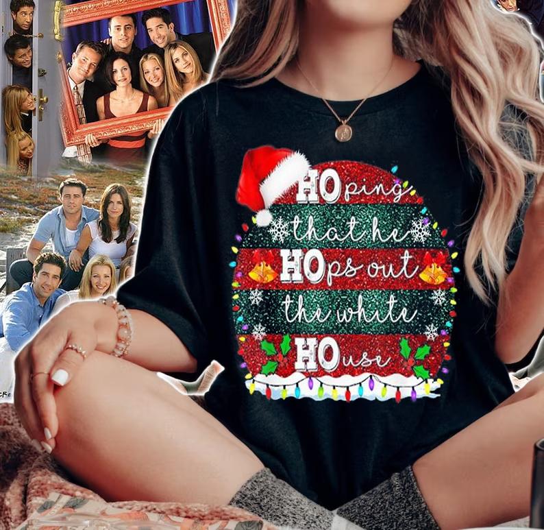 Funny Joe Biden Republican Let's Go Brandon Christmas T-Shirt woman shirt