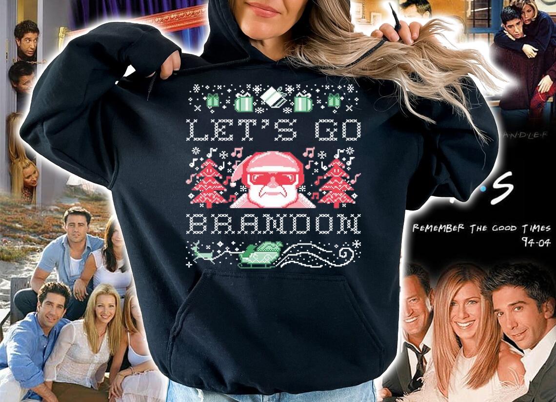 Lets Go Brandon Funny Joe Biden Chant Ugly Christmas Anti Joe Biden T-Shirt hoodie