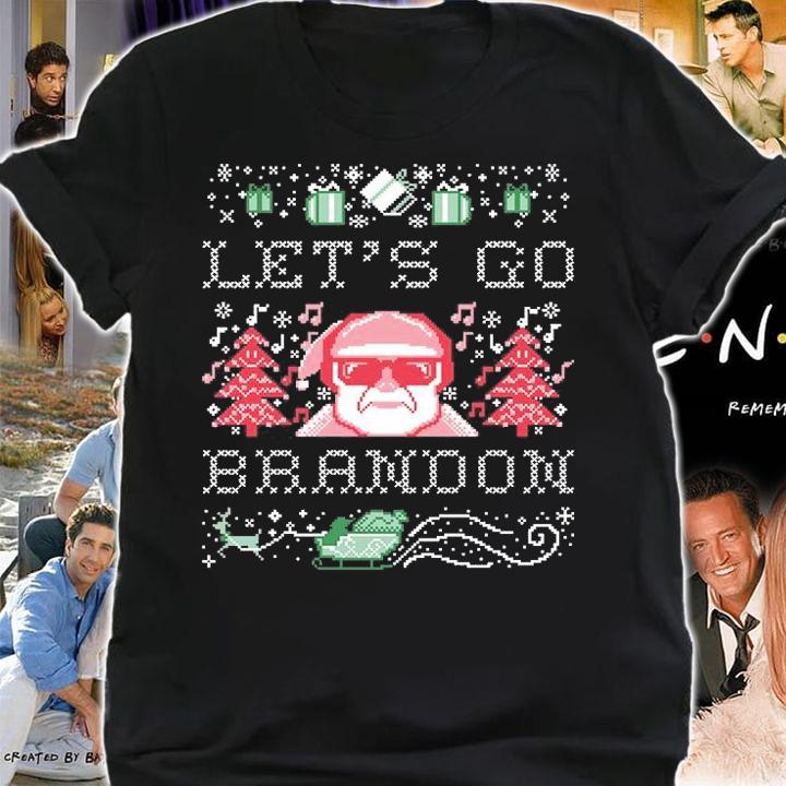 Lets Go Brandon Funny Joe Biden Chant Ugly Christmas Anti Joe Biden T-Shirt shirt