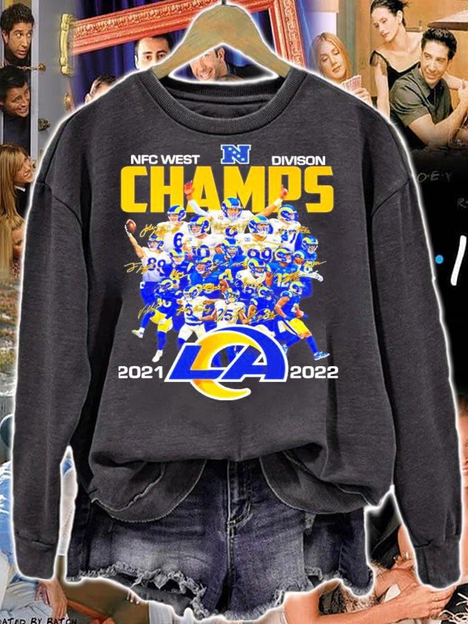 Los Angeles Rams 2021-2022 NFC West Division Champs Signatures Shirt sweatshirt