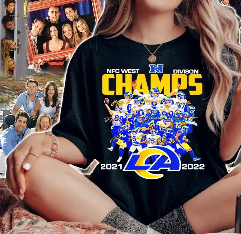 Los Angeles Rams 2021-2022 NFC West Division Champs Signatures Shirt woman shirt