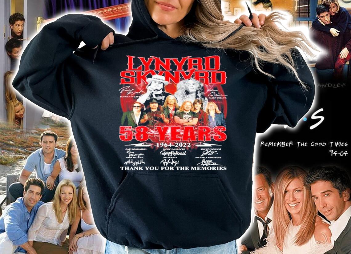 Lynyrd Skynyrd 58 Years 1964-2022 Signatures Thank You For The Memories Shirt