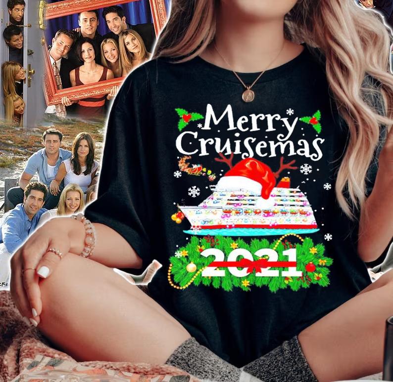 Merry Cruisemas 2021 Boat Sailing Santa Christmas Shirt woman shirt