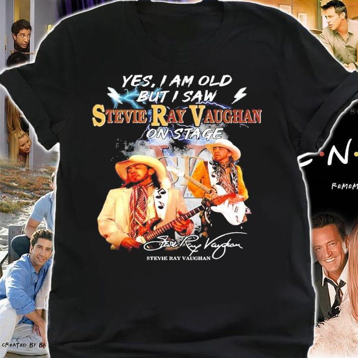 Official Yes I Am Old But I Saw Stevie Ray Vaughan On Stage Signatures Shirt shirt
