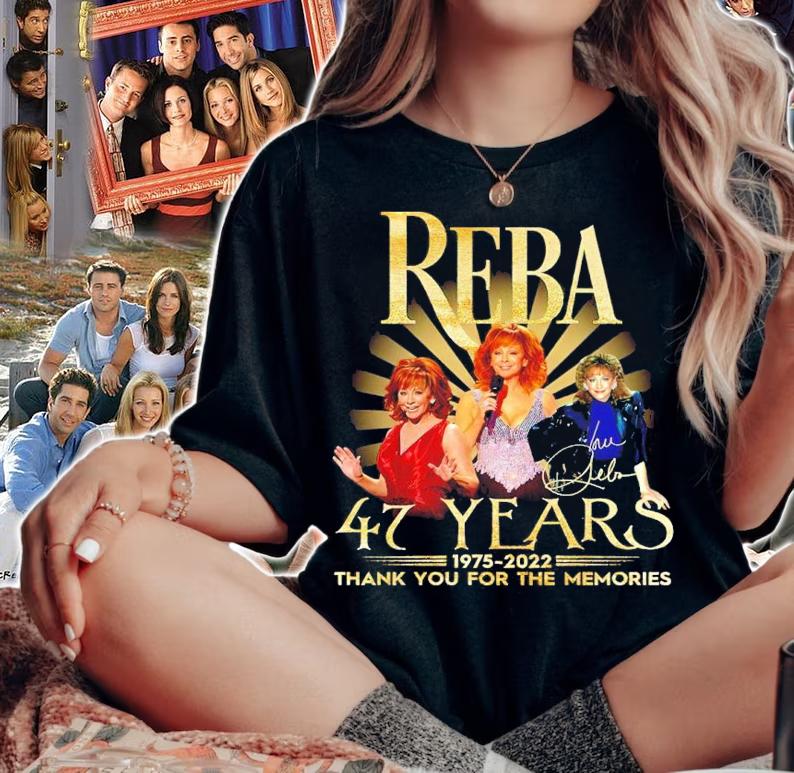 Reba 47 Years 1975-2022 Signatures Thank You For The Memories Shirt