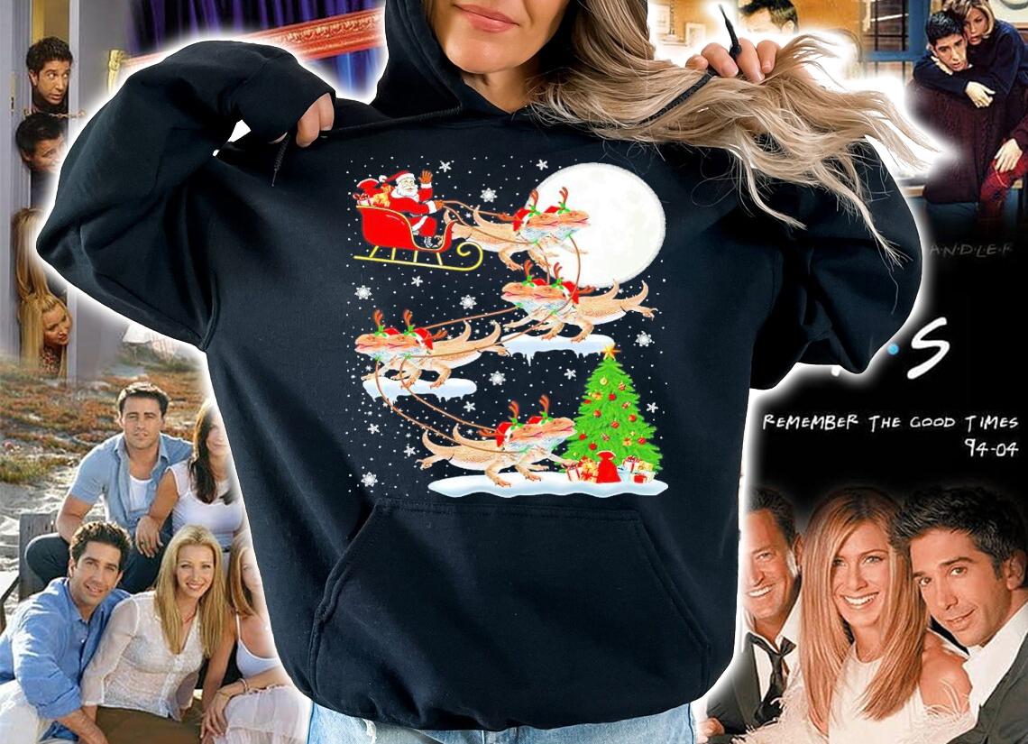Santa Riding Bearded Dragon Christmas Shirt