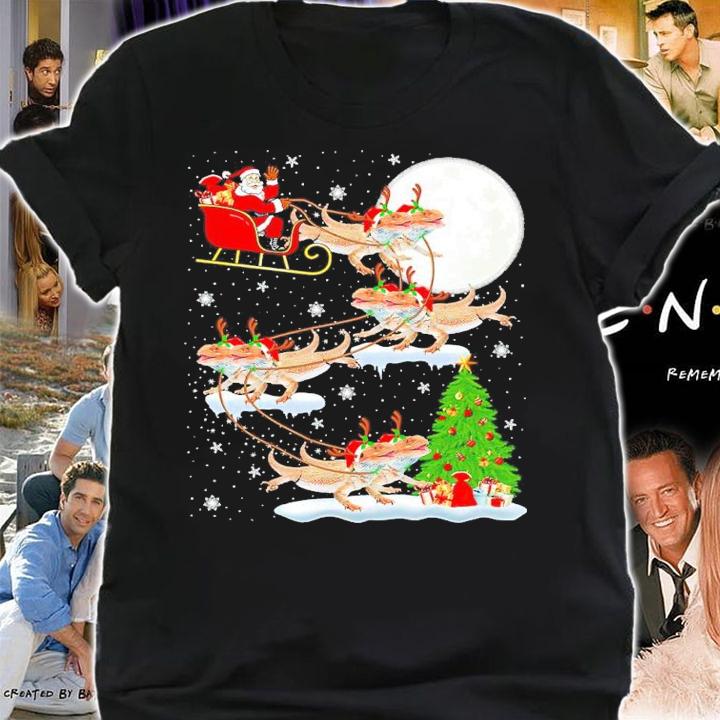 Santa Riding Bearded Dragon Christmas Shirt