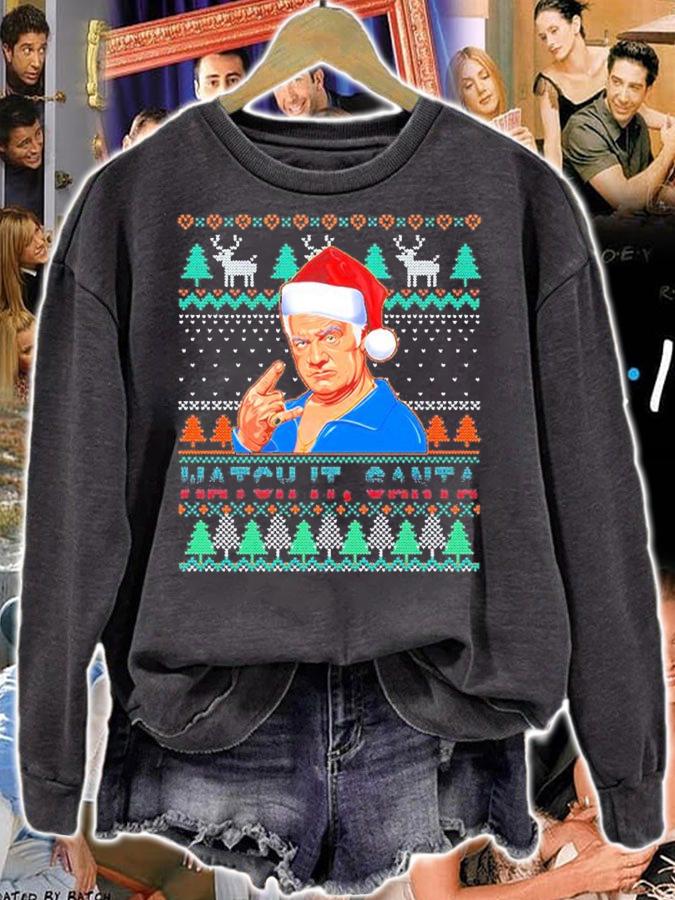Sopranos Christmas Tree Watch It Santa Ugly Christmas Shirt sweatshirt