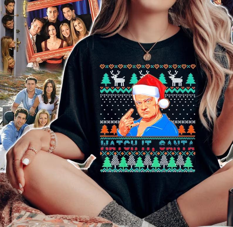 Sopranos Christmas Tree Watch It Santa Ugly Christmas Shirt woman shirt