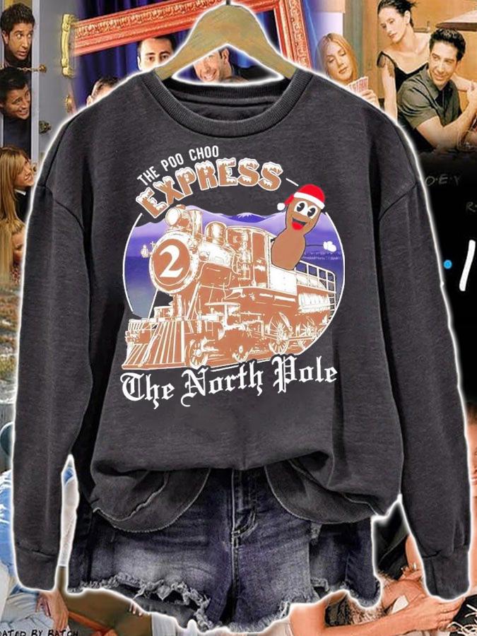 The Poo Choo Express The North Pole Christmas Shirt sweatshirt