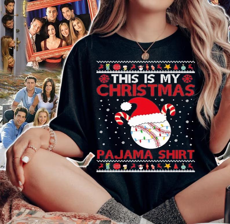 This Is My Christmas Pajama Baseball Shirt woman shirt