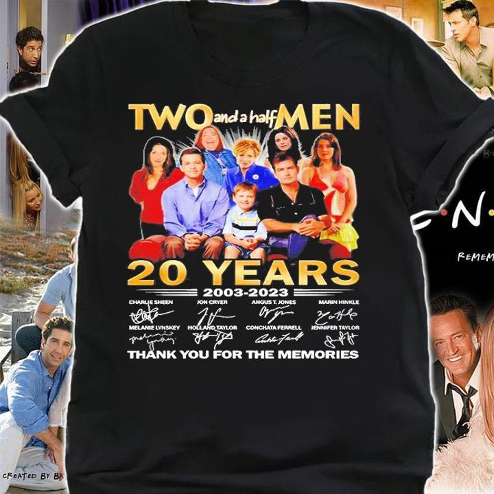 Two And A Half Men 20 Years 2003 2023 Thank You For The Memories T-Shirt shirt