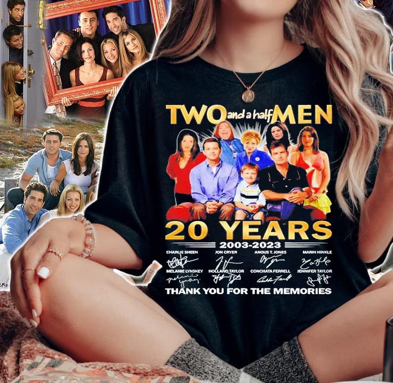 Two And A Half Men 20 Years 2003 2023 Thank You For The Memories T-Shirt woman shirt