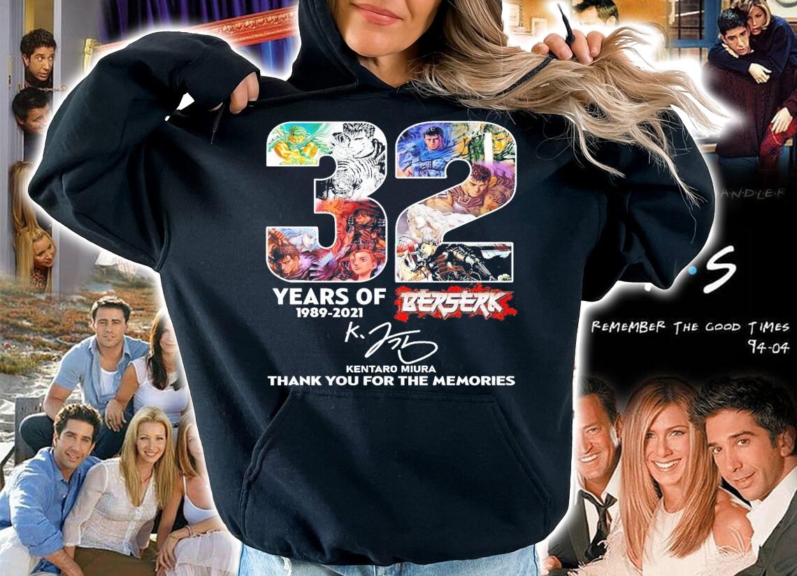 32 years of 1989-2021 Berserk Kentaro Miura signature shirt hoodie