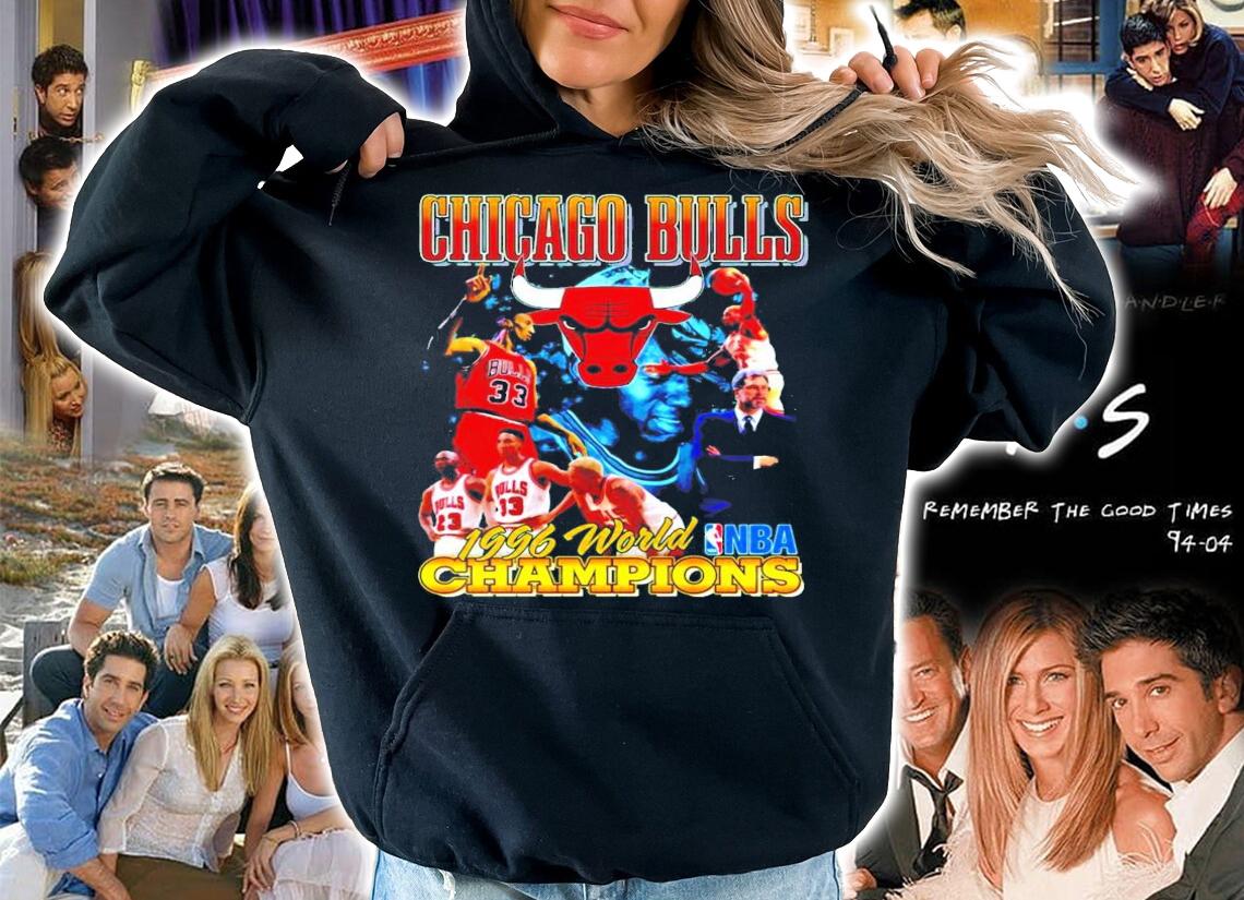 Chicago Bulls 1996 World NBA Champions shirt hoodie