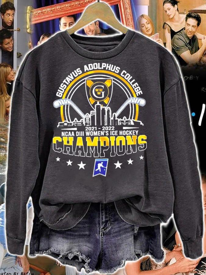 Gustavus Adolphus College 2022 NCAA DIII Women's Ice Hockey Champions 2022 Shirt sweatshirt