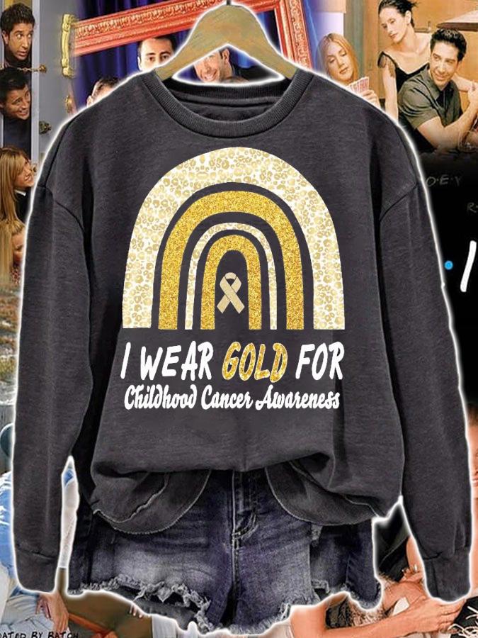I wear gold boho gold and leopard pint rainbow shirt sweatshirt