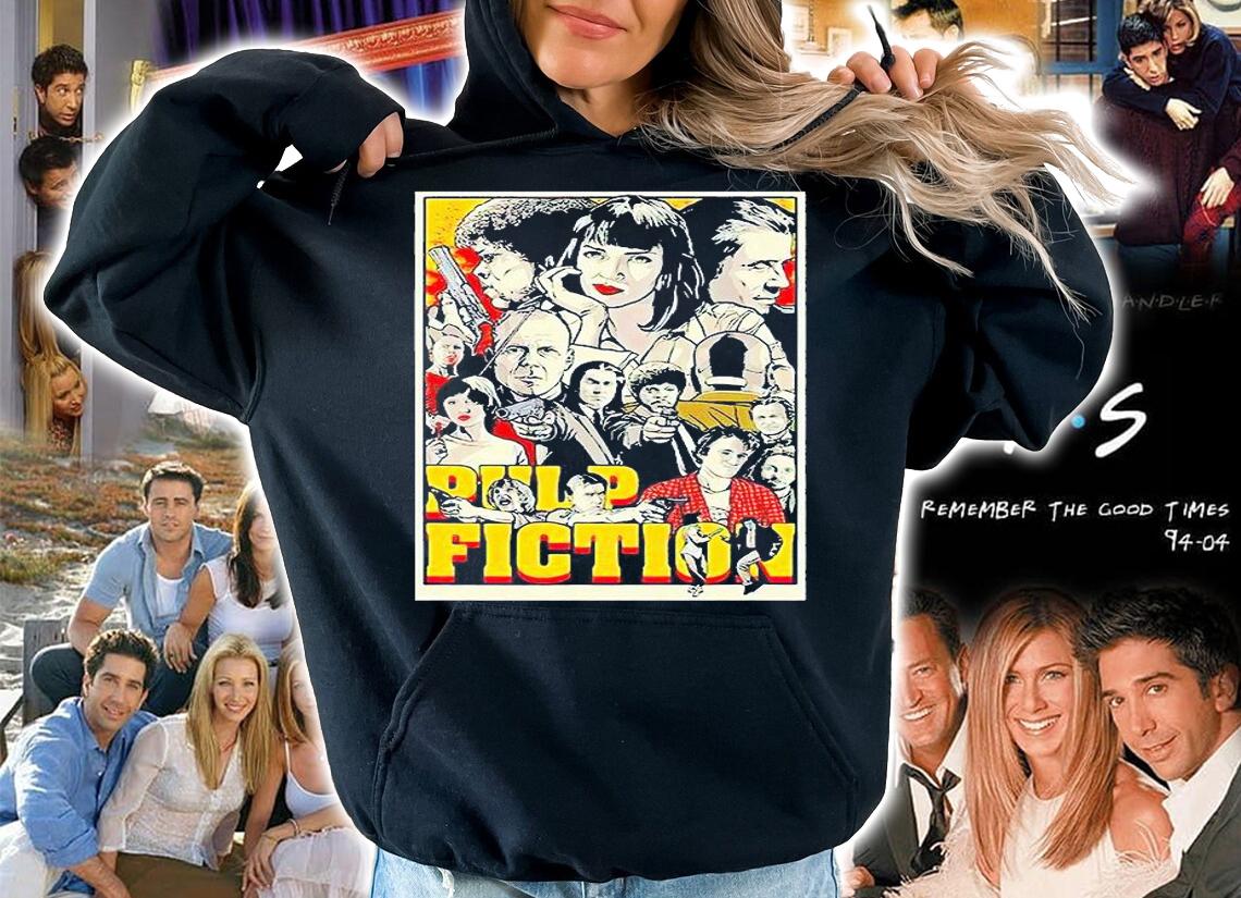 Pulp Fiction poster characters T-shirt hoodie