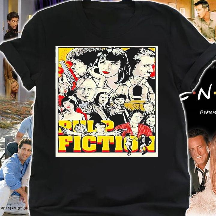 Pulp Fiction poster characters T-shirt shirt