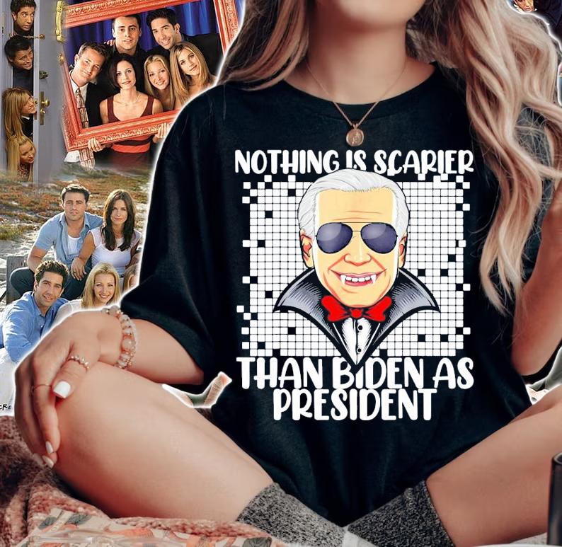 Spooky Halloween Scary Biden Vampire As President shirt woman shirt