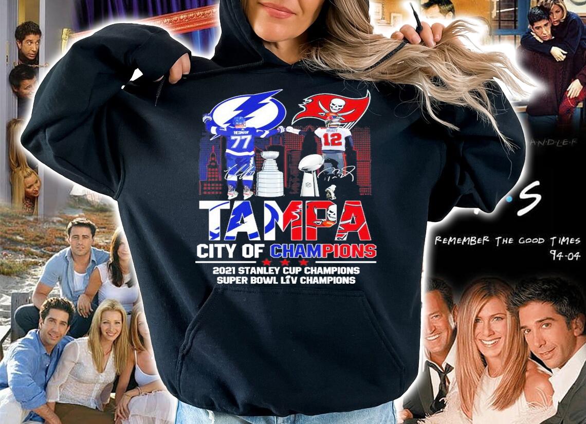 TAMPA Lightning Buccaneers city of Champions signatures shirt