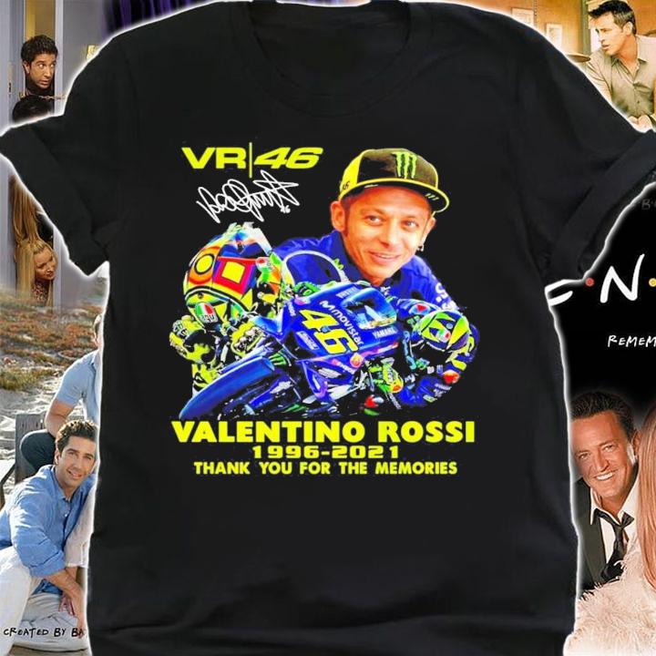 Valentino Rossi 1996-2021 signature thank you for the memories shirt