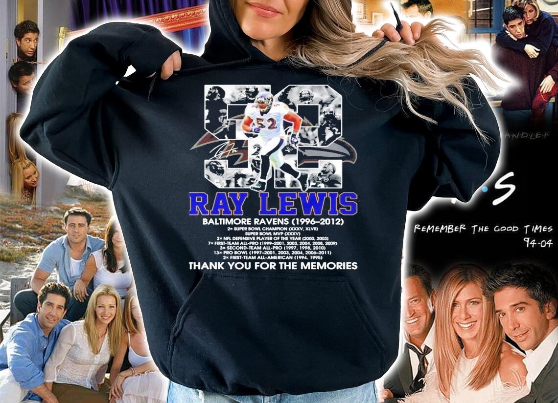 52 Ray Lewis Baltimore Ravens 1996-2012 t-shirt hoodie