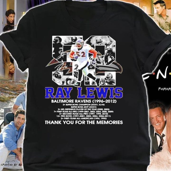 52 Ray Lewis Baltimore Ravens 1996-2012 t-shirt shirt