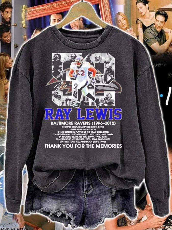 52 Ray Lewis Baltimore Ravens 1996-2012 t-shirt sweatshirt