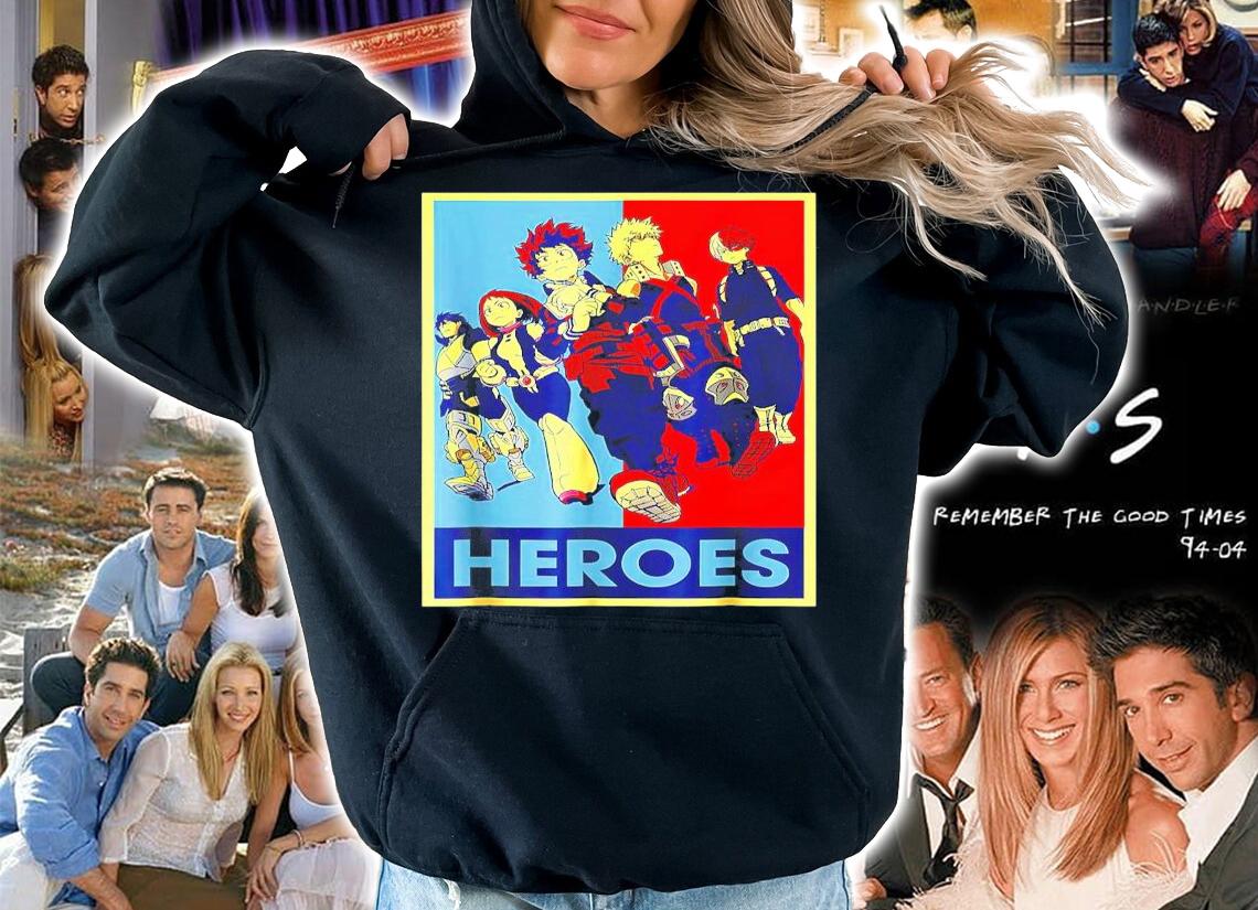 Graphic Academia Anime retro my Hero Manga shirt