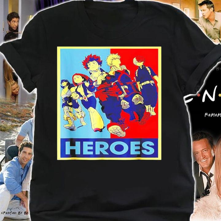 Graphic Academia Anime retro my Hero Manga shirt