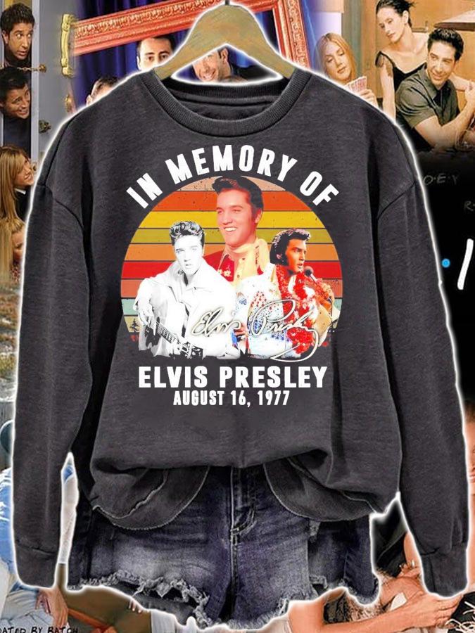 In memory of Elvis Presley Signature vintage shirt sweatshirt
