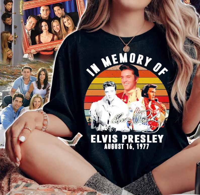 In memory of Elvis Presley Signature vintage shirt woman shirt