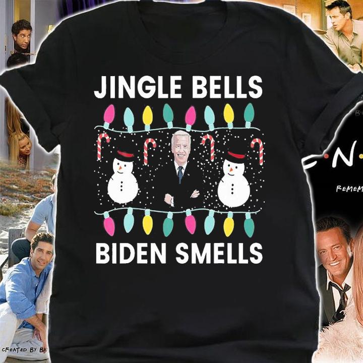 Jingle Bells Biden Smells Ugly Christmas Funny Joe Biden T-Shirt shirt