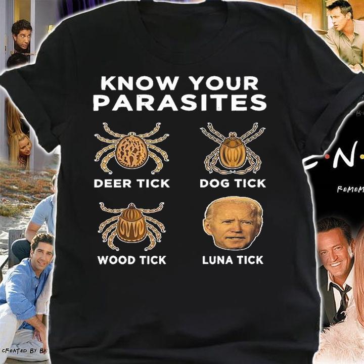 Know Your Parasites Anti Joe Biden Funny T-Shirt
