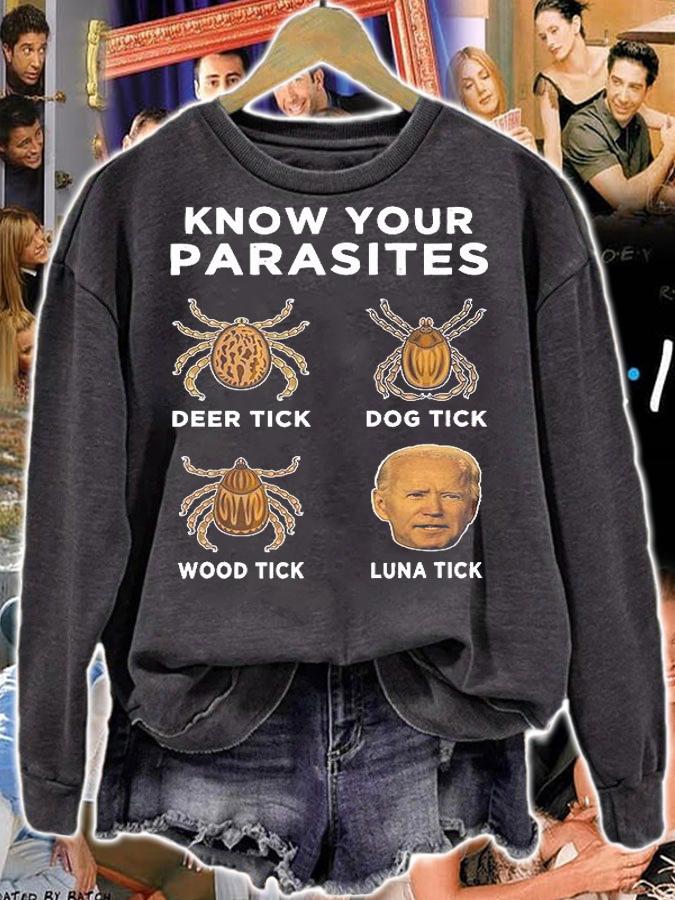 Know Your Parasites Anti Joe Biden Funny T-Shirt