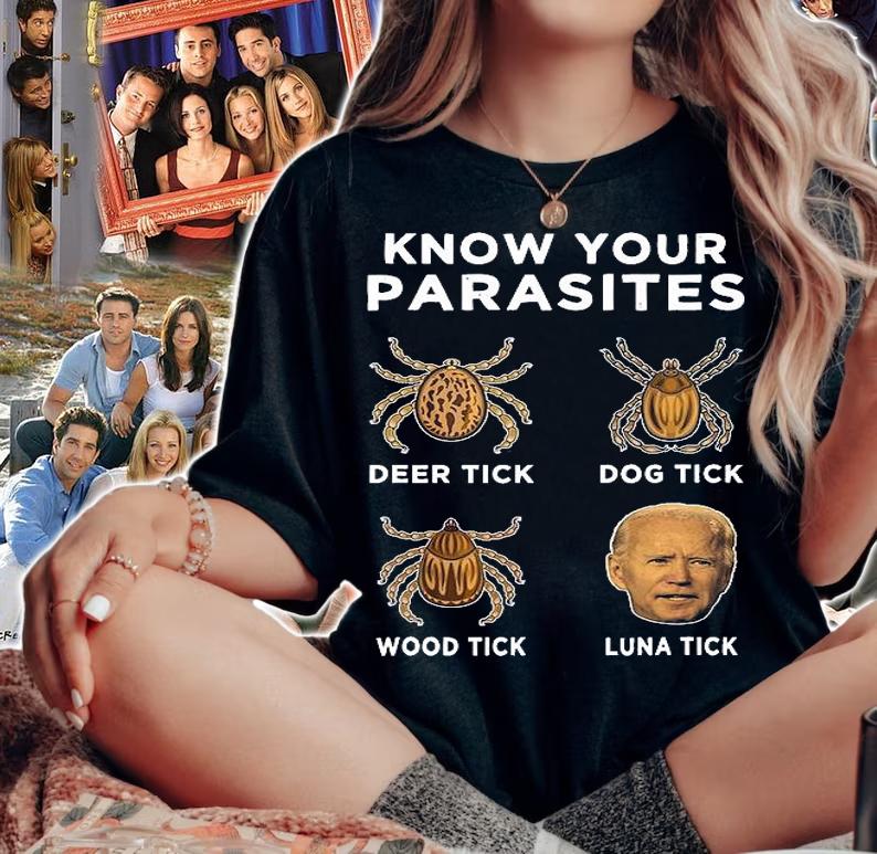 Know Your Parasites Anti Joe Biden Funny T-Shirt