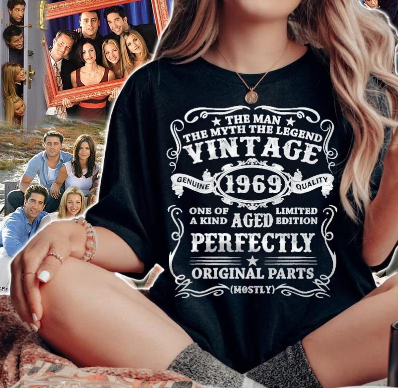 Mens 52 Years Old Gift Vintage 1969 Man Myth Legend 52Nd Birthday Shirt woman shirt
