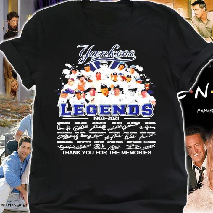 New York Yankees Legends 1903-2021 signatures shirt