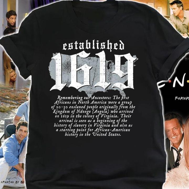 Project 1619 Established American Map Vintage Black History T-Shirt