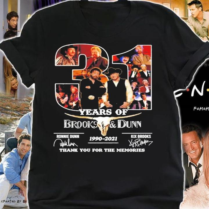 31 years of Brooks and Dunn 1990-2021 signatures t-shirt shirt