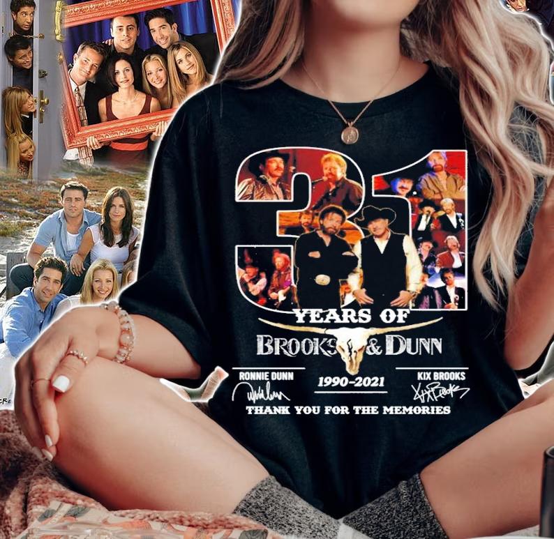 31 years of Brooks and Dunn 1990-2021 signatures t-shirt woman shirt