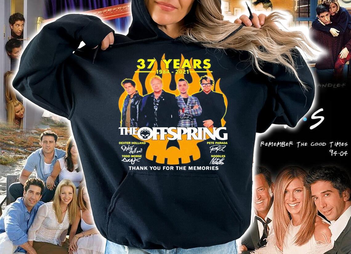 37 years 1984-2021 The Offspring signatures shirt hoodie