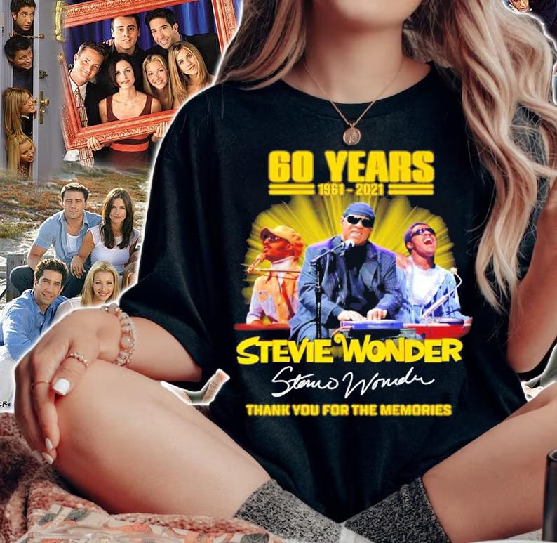 60 years 1961-2021 Stevie Wonder signature shirt woman shirt