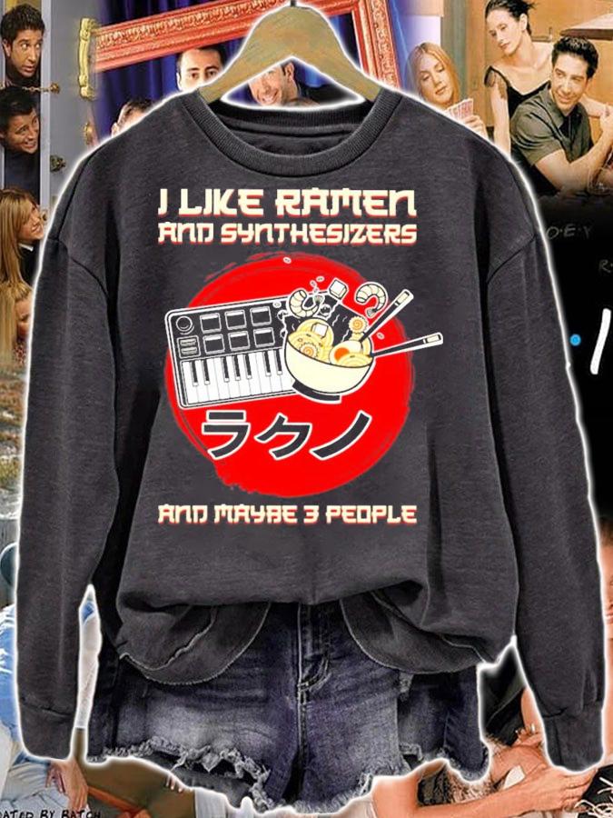 I like Ramen and synthesizers and maybe 3 people shirt