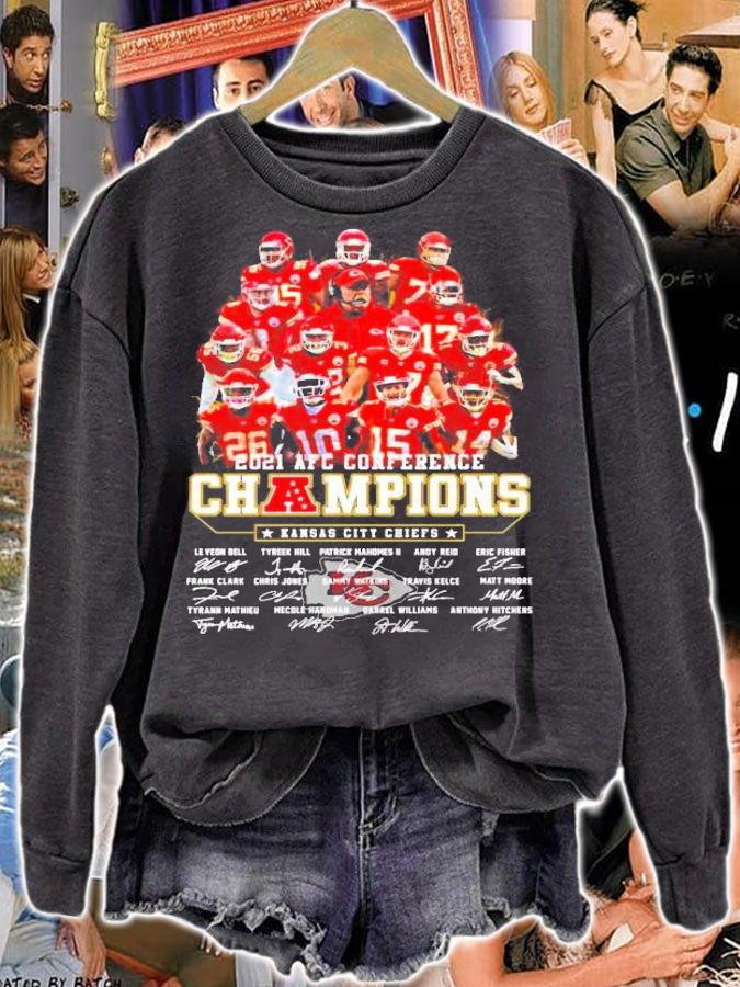 Men's 2021 AFC conference Champions Kansas City Chiefs shirt sweatshirt