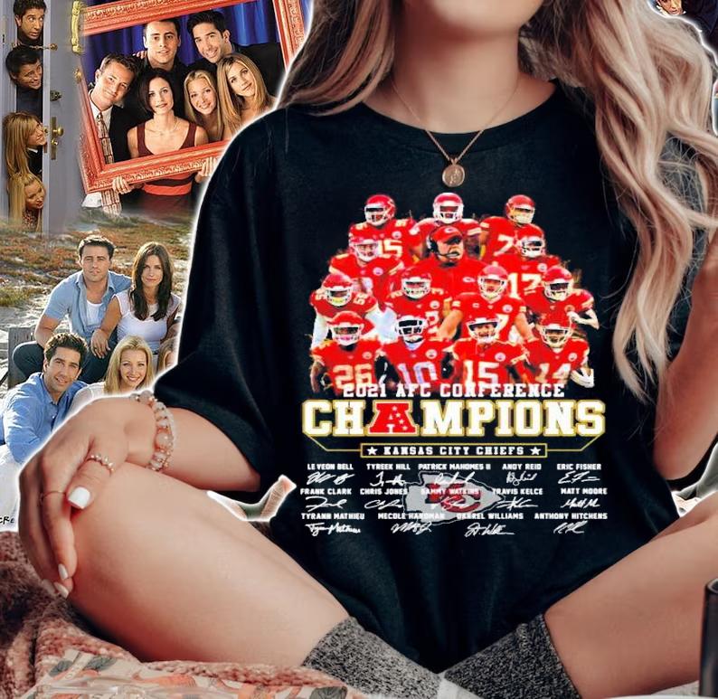 Men's 2021 AFC conference Champions Kansas City Chiefs shirt woman shirt
