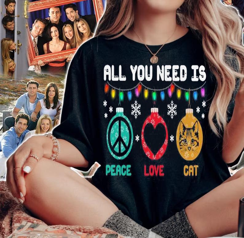 Need Peace Love Cat Sweater t-shirt woman shirt