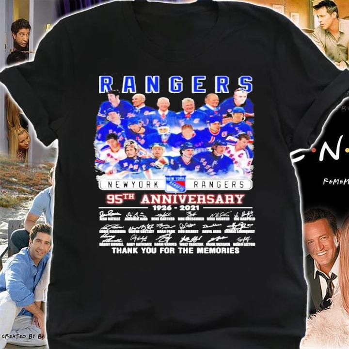 New York Rangers 95th anniversary 1926-2021 thank you for the memories shirt